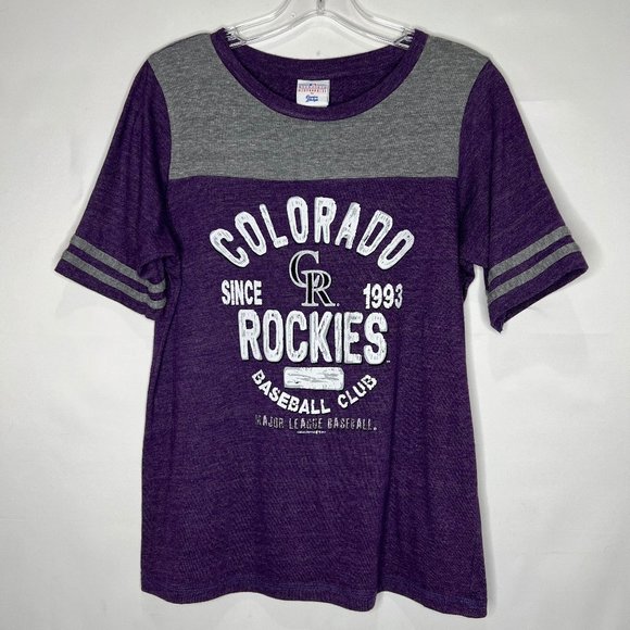 Genuine Merchandise by Campus Life Woman’s Shirt sz Lg Colorado Rockies Baseball - Picture 1 of 9